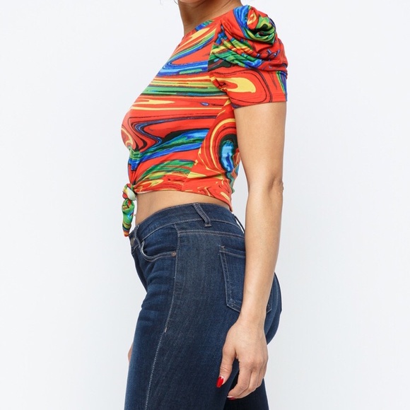 GET NOTICED! Multi Colored Crop - Picture 3 of 10